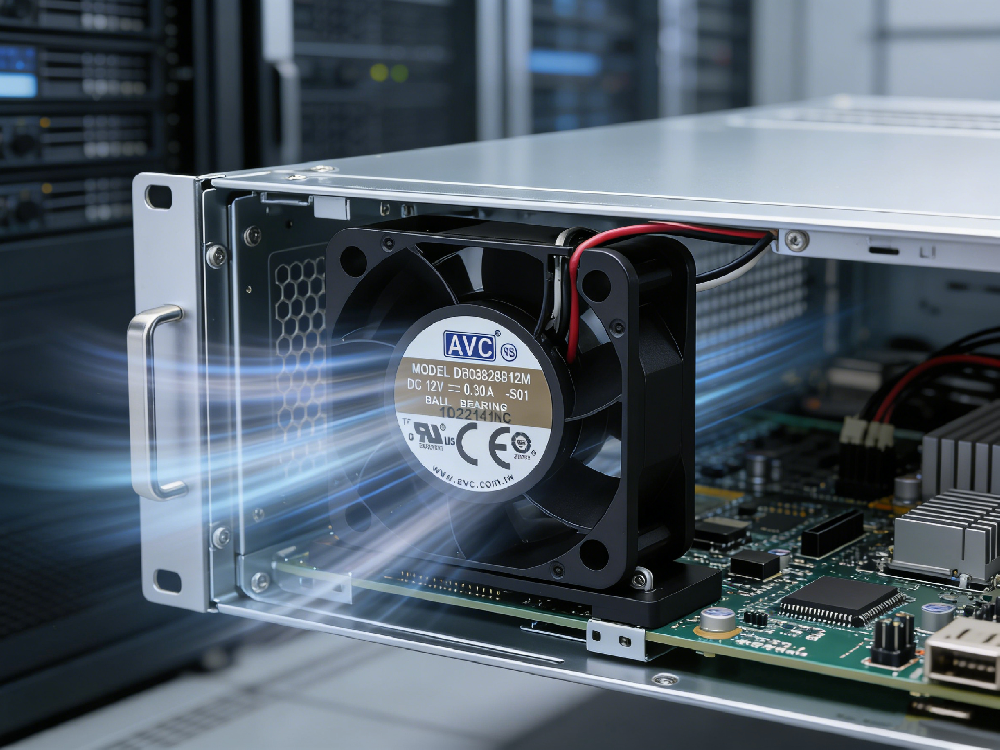 Heat is the Silent Killer of Capacitors: Can This 38mm Micro Cooling Fan Keep 1U Power Supplies Cool and Reliable? — AVC 38×38×28mm Deep Dive