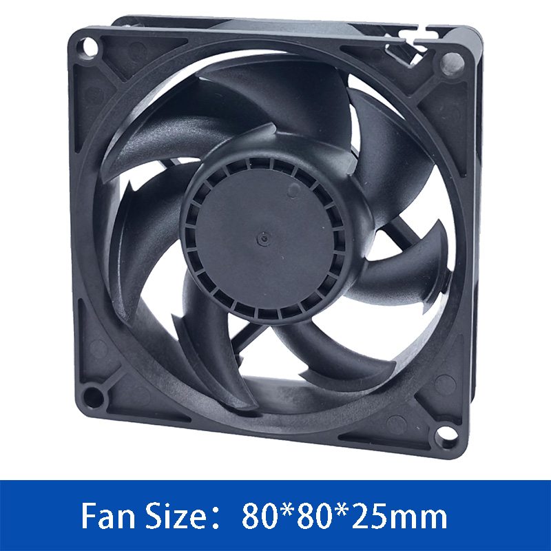 JENTECH JC8025B24UC2-24072301 80×80×25mm 24V DC Axial Fan | 8600RPM PWM + FG