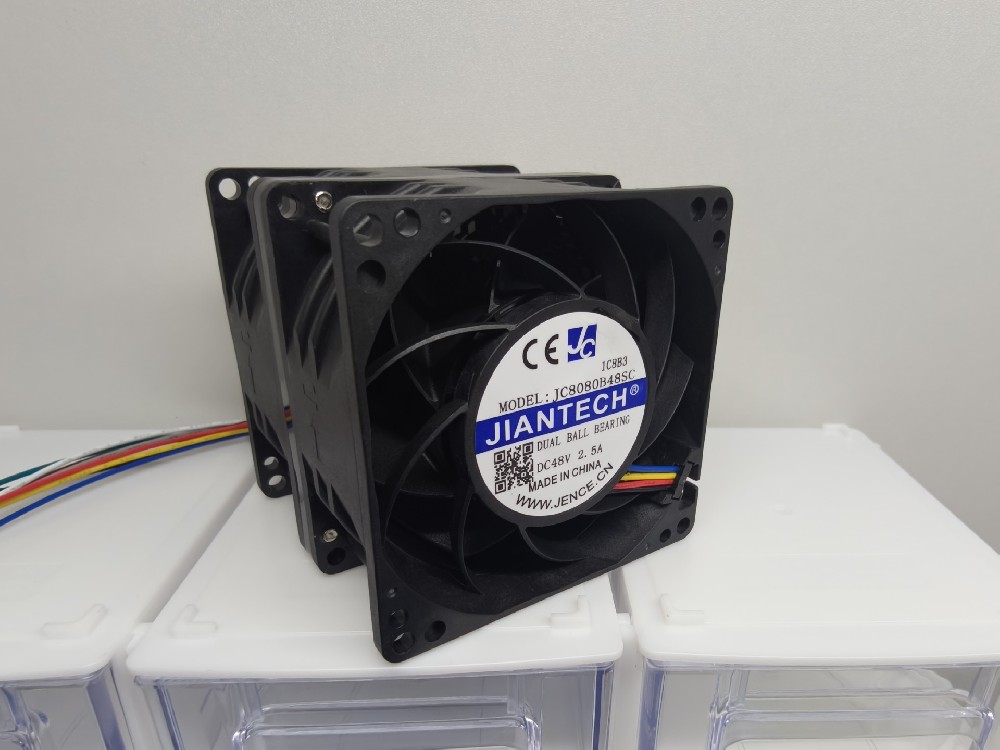 JENTECH JC8080-01 80×80×80mm Twin Axial Fan | High Static Pressure Cooling Fan